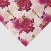 Rozen en libellen (Design 3) Tissuepapier (Detail)