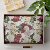 Rozen en libellen (ontwerp 10) tissuepapier (Geschenk)