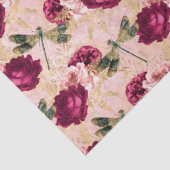 Rozen en libellen (ontwerp 4) tissuepapier (Detail)