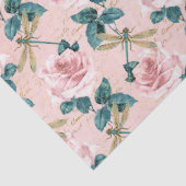 Rozen en libellen (ontwerp 6) tissuepapier (Detail)