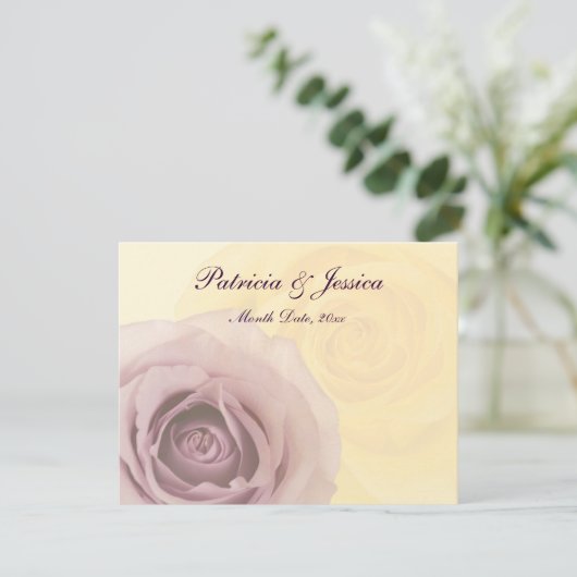 Rozen en liefde kaart (Staand voorkant)