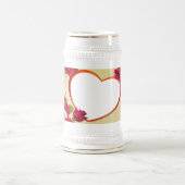 Rozen en Lijst hart Voeg je foto toe Bierpul (Center)