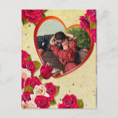 Rozen en Lijst hart Voeg je foto toe Briefkaart (Voorkant)