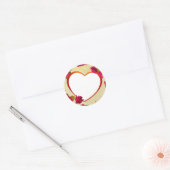 Rozen en Lijst hart Voeg je foto toe Ronde Sticker (Envelop)