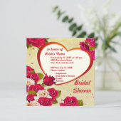 Rozen en Lijst van het hart Kaart (Staand voorkant)