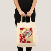 Rozen en Lijsten van het hart met regenboog Tote Bag (Voorkant (product))