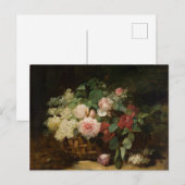 Rozen en Lila door Dominique Hubert Rozier Briefkaart (Voorkant / Achterkant)