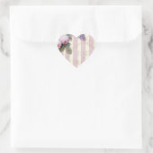  Rozen en Lila Hart Sticker (Tas)