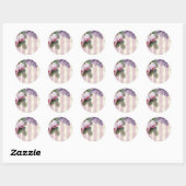 Rozen en Lila Ronde Sticker (Vel)