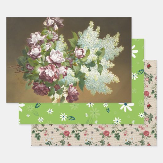 Rozen en Lilacs, Gift Inpakpapier Vel (Set)