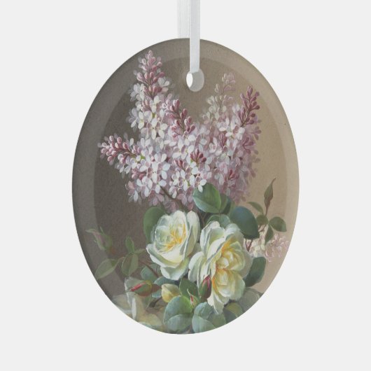 Rozen en Lilacs Glas Ornament (Voorkant Rechts)