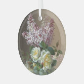 Rozen en Lilacs Glas Ornament (Voorkant links)
