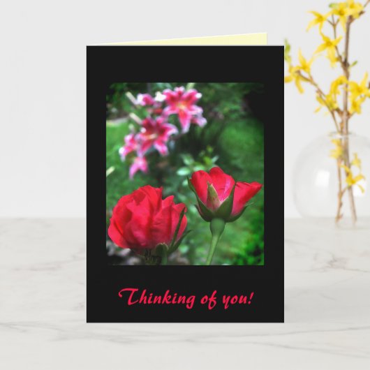 Rozen en Lilies Friendship Kaart (Gele Bloem)