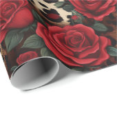 Rozen en luipaardprint cadeaupapier (Rol Hoek)