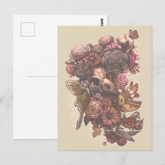 Rozen en maanden briefkaart (Voorkant / Achterkant)