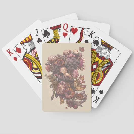 Rozen en maanden pokerkaarten (Achterkant)