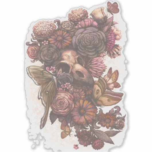 Rozen en maanden sticker (Voorkant)