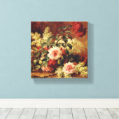 Rozen en Mahogany, van de Longpre Wrapped Canvas (Insitu (Houten vloer))