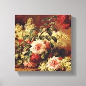 Rozen en Mahogany, van de Longpre Wrapped Canvas (Voorkant)