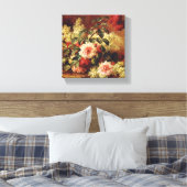 Rozen en Mahogany, van de Longpre Wrapped Canvas Afdruk (Insitu (Slaapkamer))