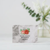 Rozen en Marmer Visitekaartje (Staand voorkant)