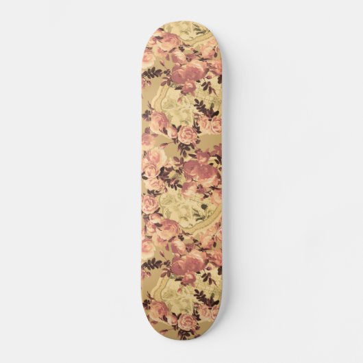  rozen en medaillons persoonlijk skateboard (Voorkant)
