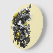 Rozen en molen - zwart en geel grote klok (Hoek)