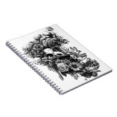 Rozen en molen - zwart notitieboek (Rechterzijde)