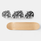Rozen en molen - zwart persoonlijk skateboard (Horizontaal)