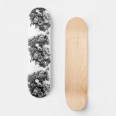 Rozen en molen - zwart persoonlijk skateboard (Voorkant)
