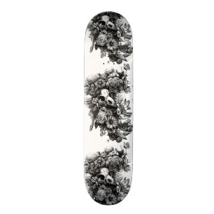 Rozen en molen - zwart persoonlijk skateboard