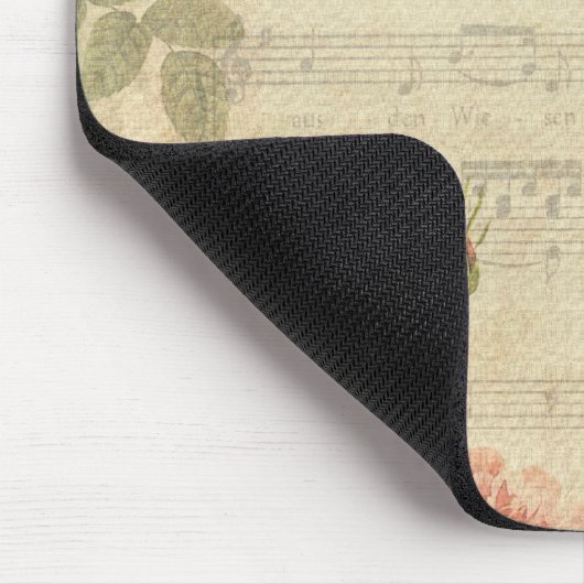 Rozen en Muziek Mousepad Muismat (Hoek)