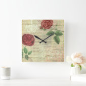  Rozen en muziekklok Vierkante Klok (Huis)