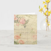  Rozen en muzieknots Kaart (Gele Bloem)