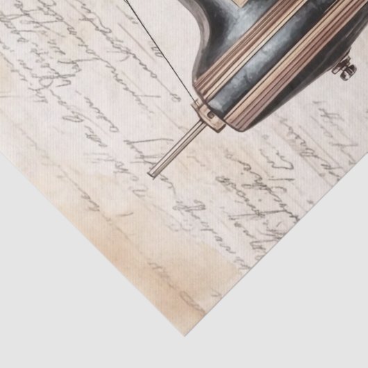 Rozen en naaien Ephemera Pattern Tissuepapier (Detail)