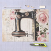 Rozen en naaien Ephemera Pattern Tissuepapier (Craft)