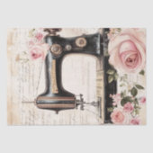 Rozen en naaien Ephemera Pattern Tissuepapier (Voorkant)