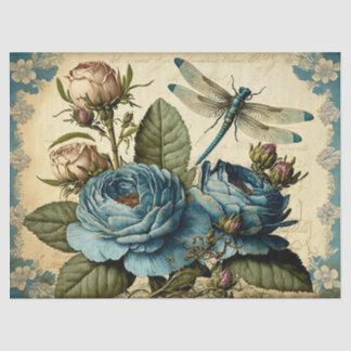 Rozen en ontkoppeling van Dragonfly Tissuepapier