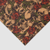 Rozen en ontkoppeling van het schedelpatroon tissuepapier (Detail)