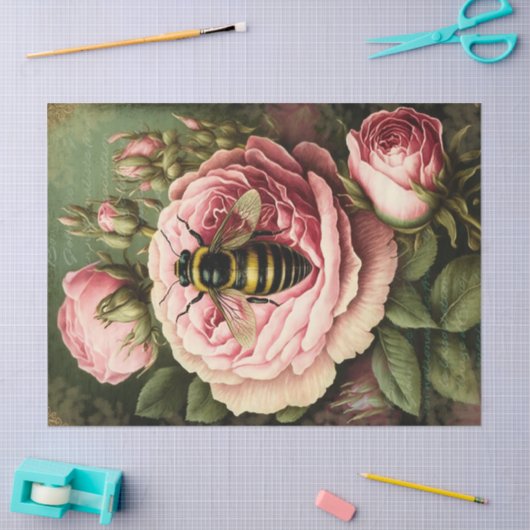 Rozen en ontkoppeling van koningin Tissuepapier (Craft)