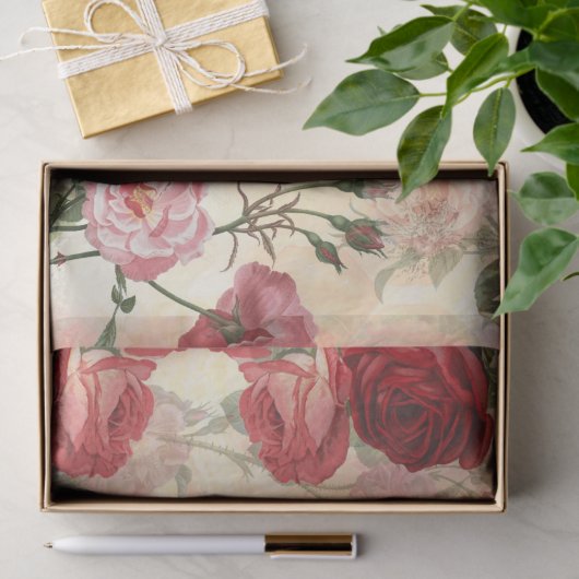 Rozen en ontkoppeling van koningin Tissuepapier (Geschenk)