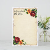 Rozen en oud papier (Staand voorkant)