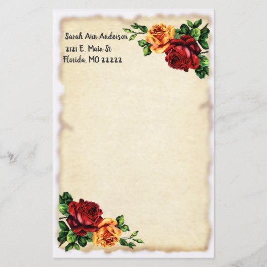 Rozen en oud papier (Voorkant)