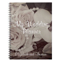 Rozen en paaltjes 'My Wedding Planner'-laptop Notitieboek