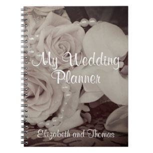 Rozen en paaltjes 'My Wedding Planner'-laptop Notitieboek