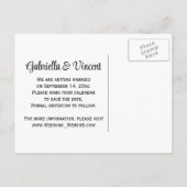 Rozen en paardenbit Land Weddenschap Save the Date Aankondigingskaart (Achterkant)