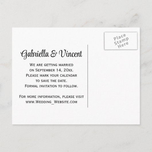 Rozen en paardenbit Land Weddenschap Save the Date Aankondigingskaart (Achterkant)