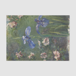 Rozen en Paarse Irissen Bloemen Tissuepapier