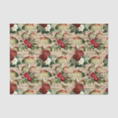 Rozen en paddenstoel Antiek ontkoppelpapier Tissuepapier (Voorkant)