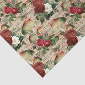 Rozen en paddenstoel Antiek ontkoppelpapier Tissuepapier (Detail)